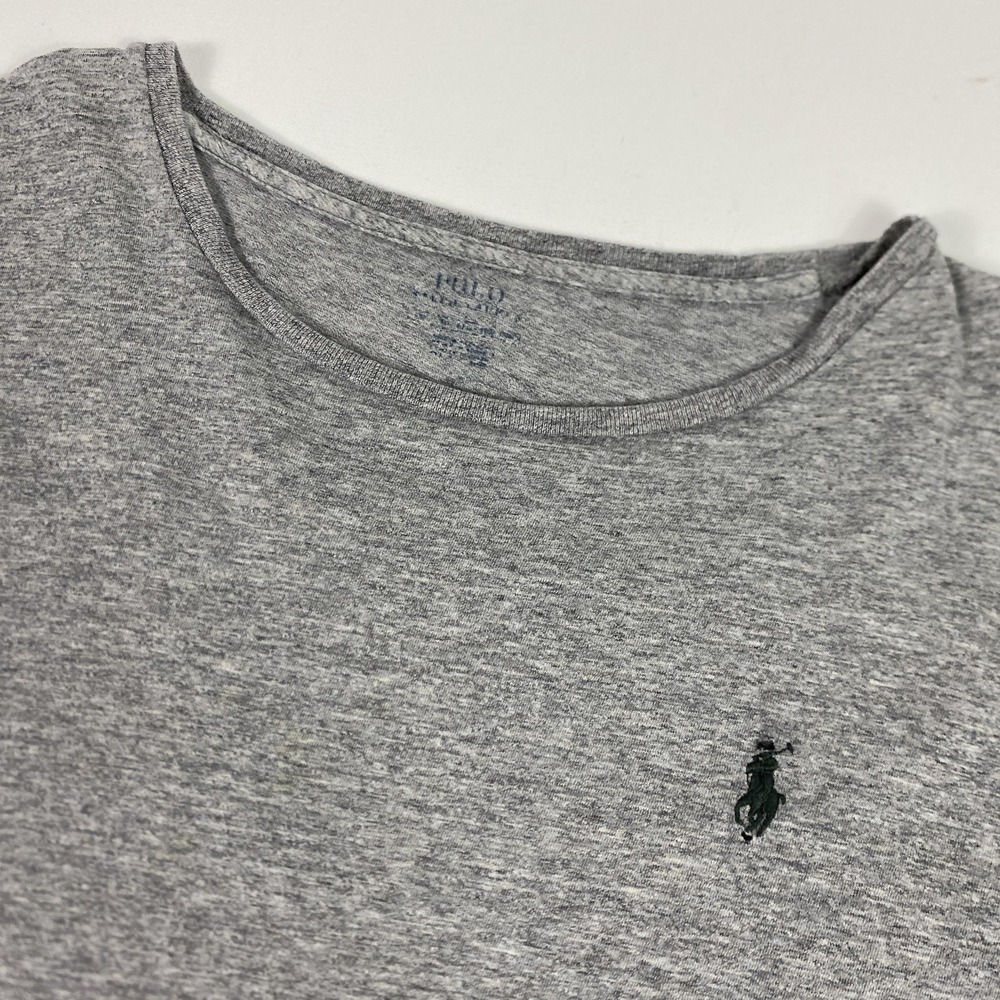 Polo Ralph Lauren Shirt Mens 2XL Gray Long‎ Sleeve Crewneck Pony Logo Tee